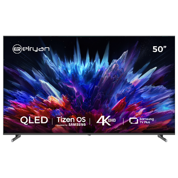 تلفزيون الريان - 50 انش - سلسلة Premium - ذكي - نظام تشغيل Tizen مدعوم من سامسونج - دقة 4K - QLED -UHD - بدون إطار - تقنية Dolby - تحكم صوتي
