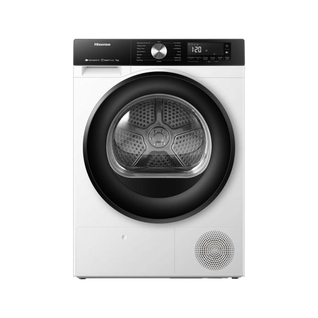 مجفف ملابس هايسنس ٩ كيلو بمضخة حرارية DH3S902BW - أبيض