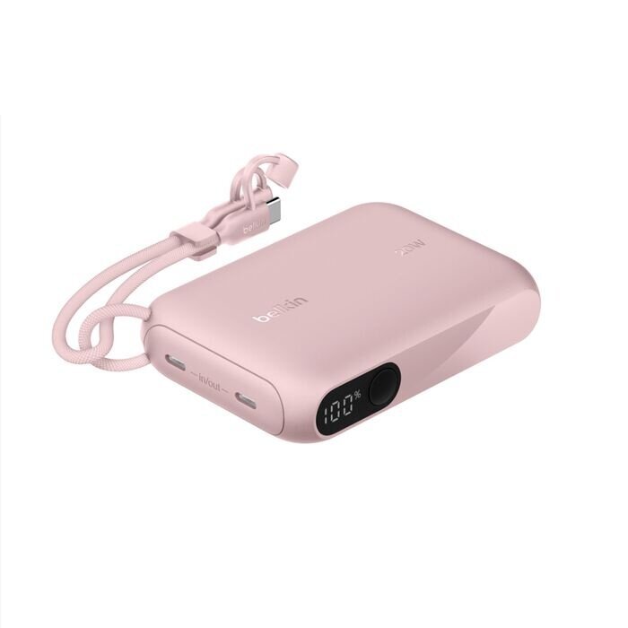 باور بانك Belkin BoostCharge بسعة 10000mAh وشحن 20 واط – وردي