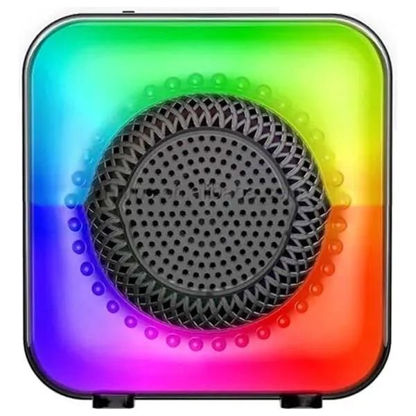 سماعة بلوتوث اذر - GTS 1373 - بطارية تعمل لمدة 3 ساعات - اضاءة RGB - اسود