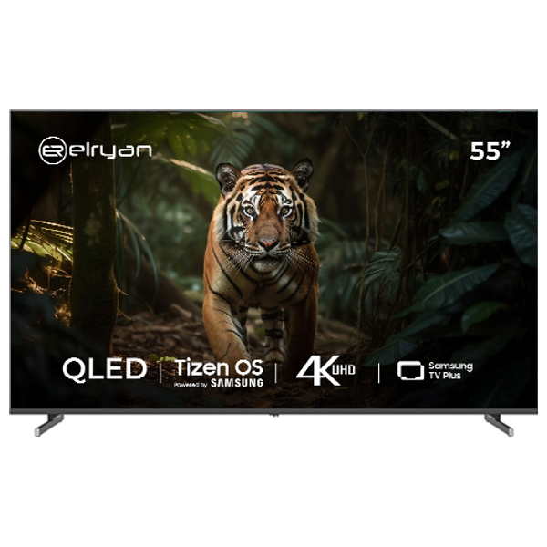 تلفزيون الريان - 55 انش - سلسلة Premium - ذكي - نظام تشغيل Tizen مدعوم من سامسونج - دقة 4K - QLED -UHD - بدون إطار - تقنية Dolby - تحكم صوتي