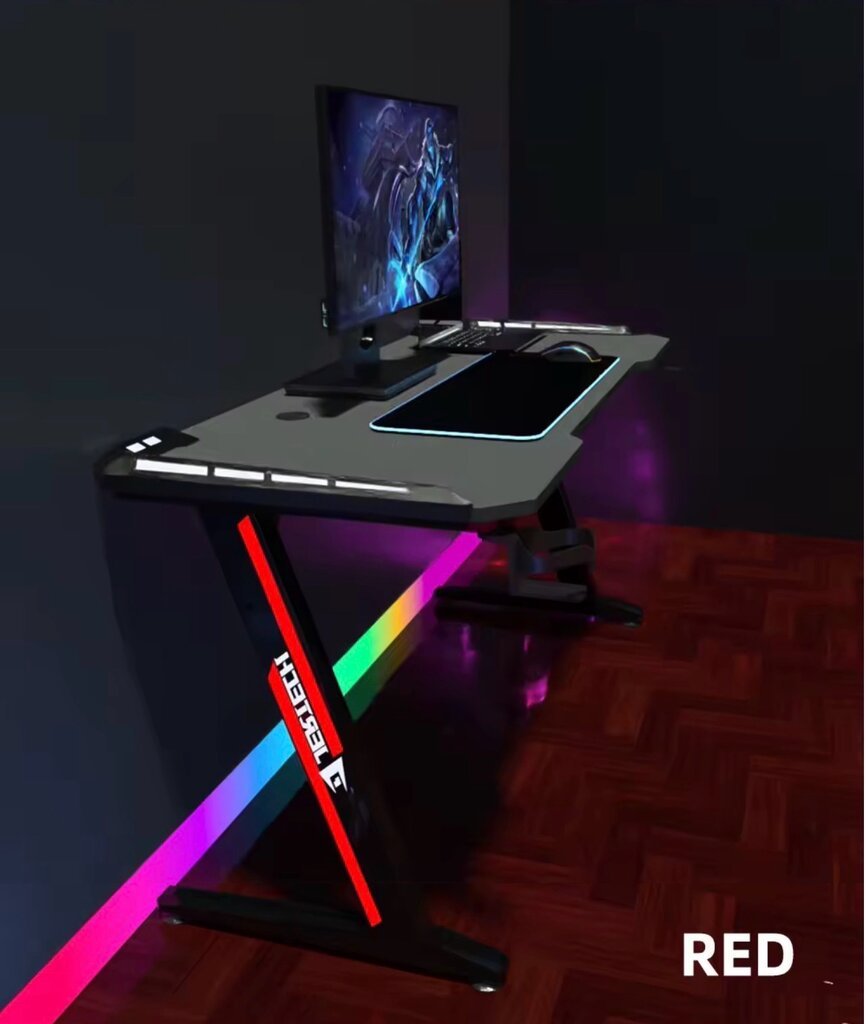 Jertech GD-216 Gaming Desk (Red)