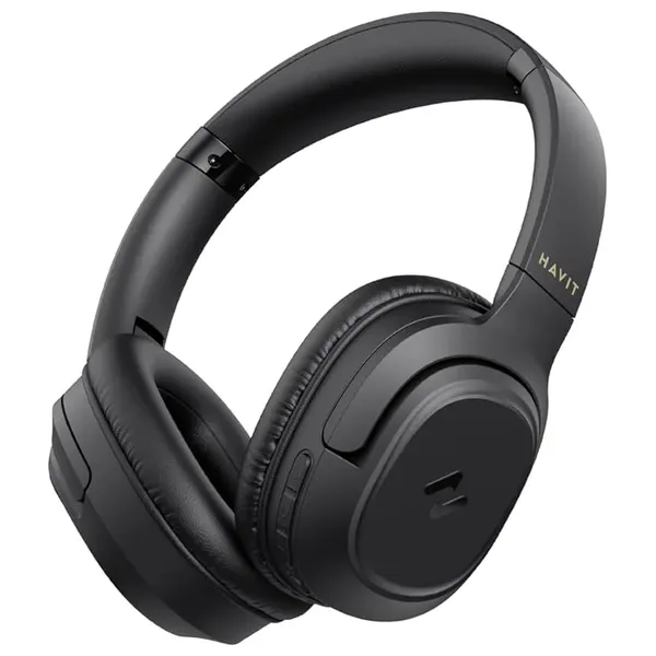 سماعة بلوتوث حول الاذن هافيت - H612BTPRO BK - بطارية تعمل لمدة 50 ساعة - بلوتوث 5.4 - اسود