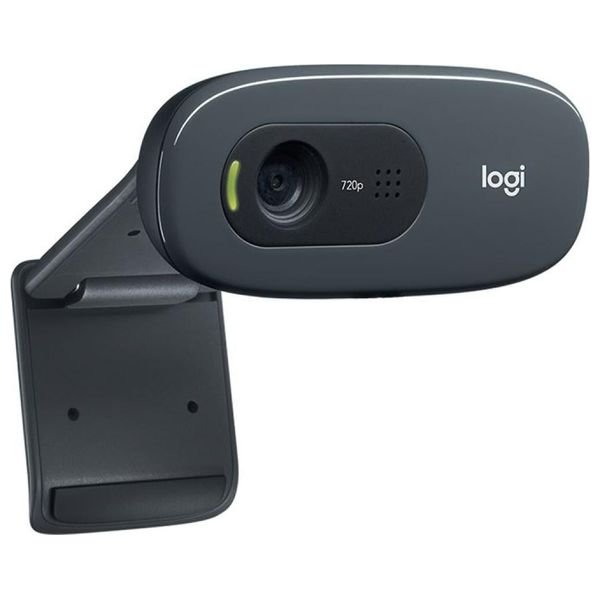 كاميرا ويب لوجيتك HD - C270 - ميكروفون مدمج مع تقليل الضوضاء - اسود