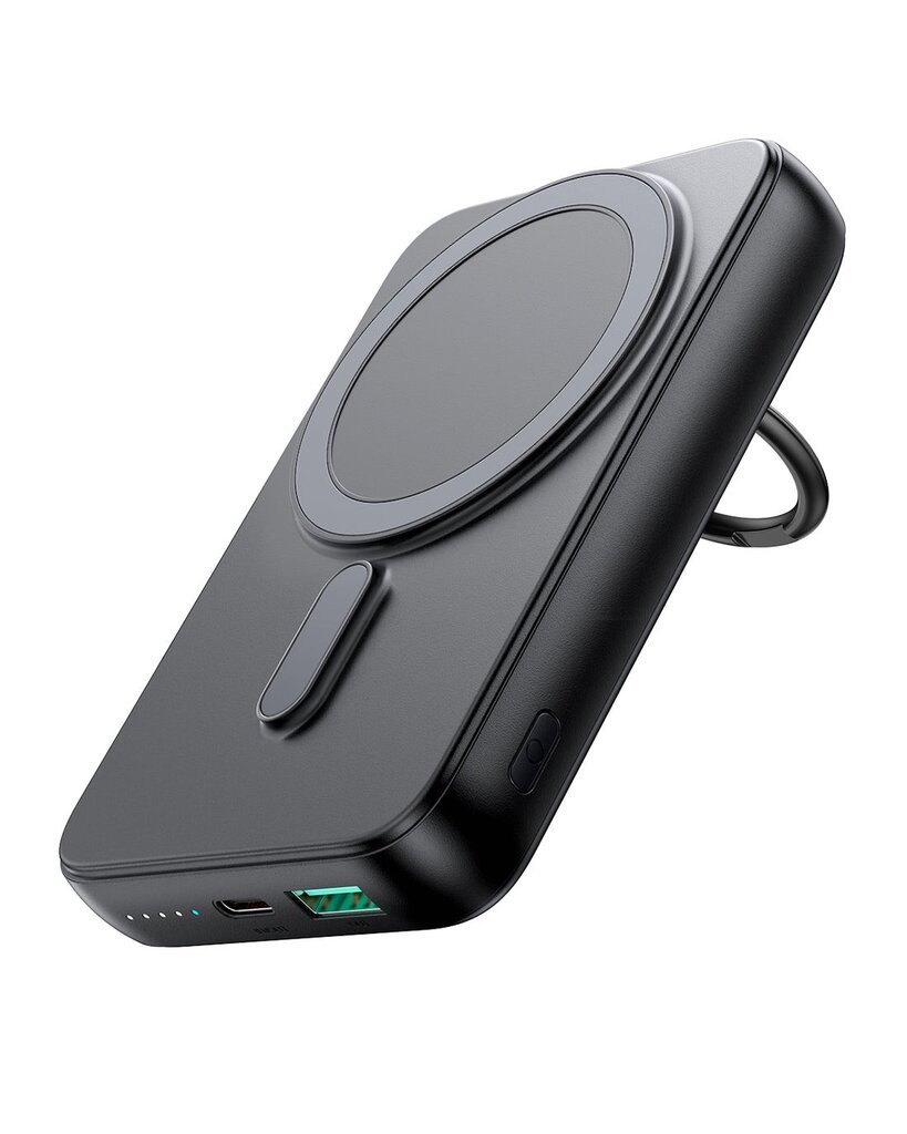 باور بانك جويروم لاسلكي مغناطيسي 10000mAh شحن سريع 20W PD مع ستاند حلقة JR-W050