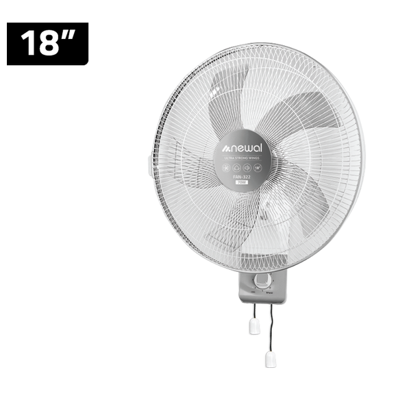 مروحة نوال جدارية - 60 واط - FAN-322 - سرعات 3 - سلفر- قطعتين
