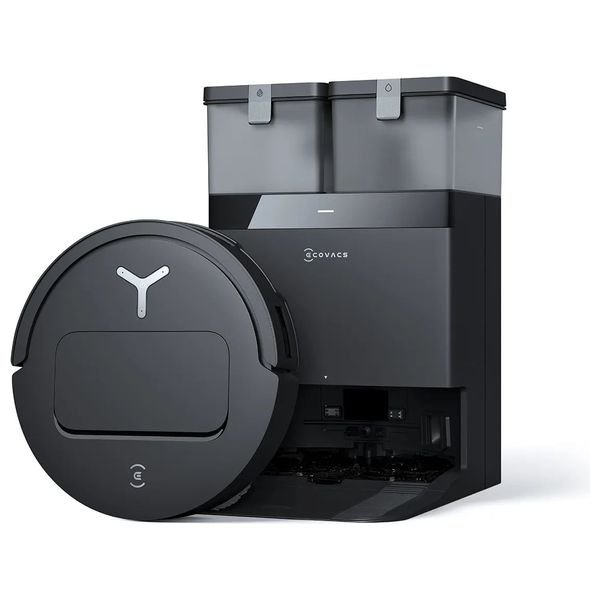 مكنسة الروبوت الذكية ايكوفاكس - T50 PRO Omni - بطارية 6400 مللي أمبير - تقنية AIVI 3D لتجنب العوائق - قوة شفط 15000 باسكال - أسود