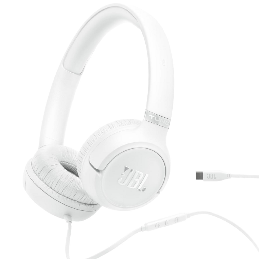سماعة أذن سلكية USB-C موديل Tune 530C من JBL - أبيض