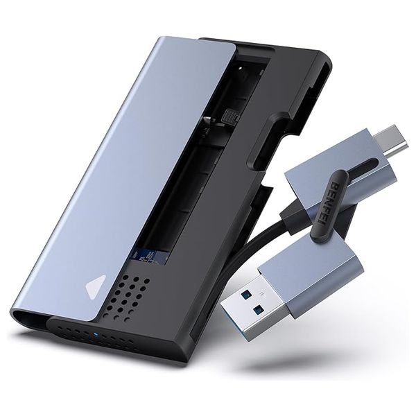 حافظة اس اس دي خارجية بنفي M.2 NVMe/SATA بسرعة 10 جيجابت/ثانية - يو اس بي سي و يو اس بي اي