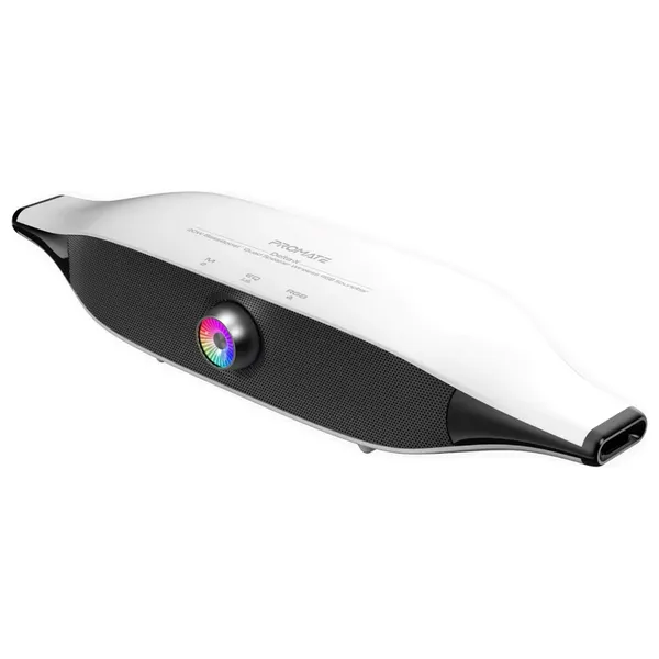سماعة بلوتوث بروميت - Delta X - بلوتوث 5.4 - بطارية بحجم 6400 مللي امبير - ابيض