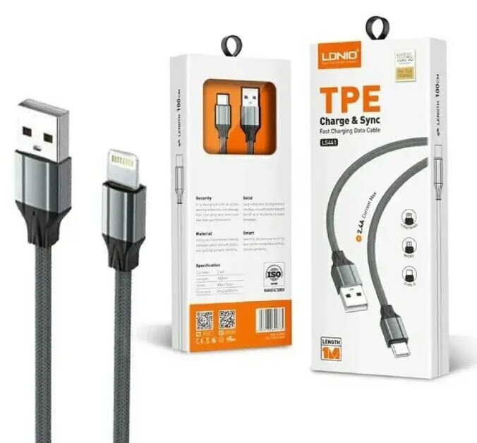 كيبل LDNIO USB إلى Lightning للآيفون ٢.٤A ١M