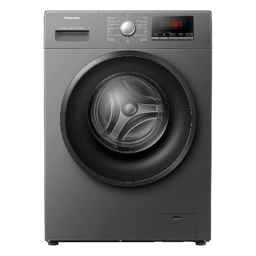 غسالة هيسنس 8 كيلو WFQP8012T/S - رمادي تيتانيوم