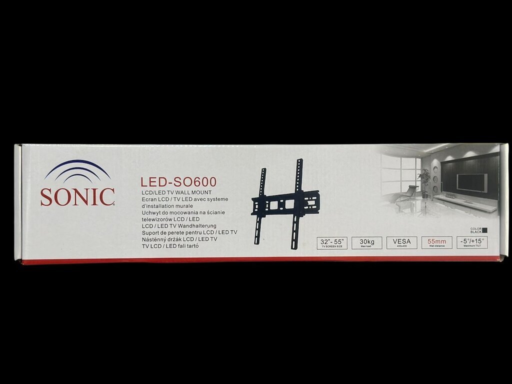 حامل تلفاز جداري قابل للإمالة بزاوية ٠–١٠° من سونيك - LED-SO600 & D40