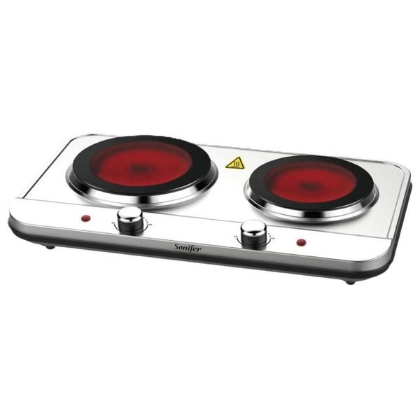 سونيفر طباخ كهربائي - 2 مشاعل - sf-3061 - أبيض