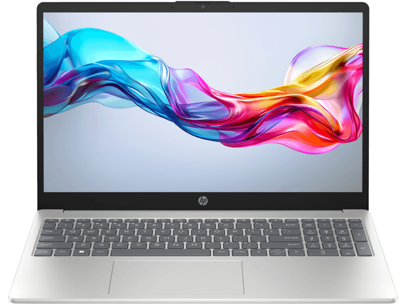 لاب توب HP 15-fd0458nia 15.6" FHD، Core i7-1255U، 8GB RAM، 512GB SSD، فضي (DOS)