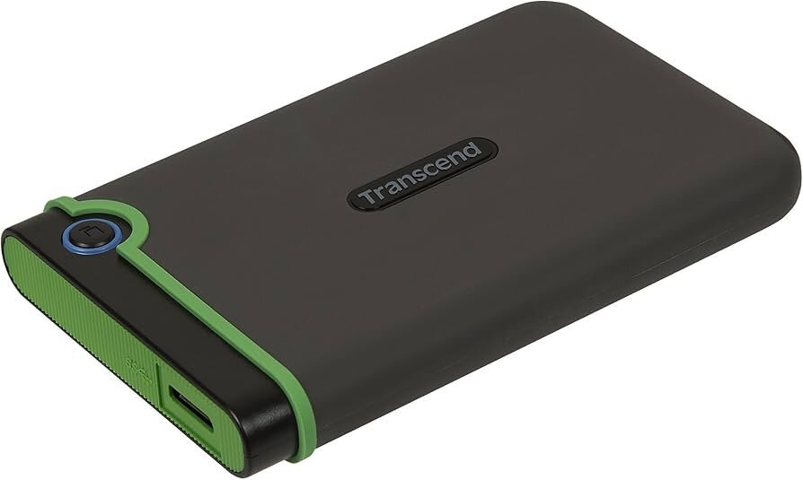 Transcend 2TB StoreJet 25M3S USB 3.1 Portable Hard Drive Rugged, Anti-Shock Resistant, Compact