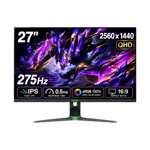 ELSA EA272FX SE Gaming Monitor 27-inch - QHD - FAST IPS - 275Hz - 0.5ms - AI COLOR
